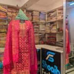 Embroidery and digital print three piece